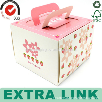 personalizado cor rosa design de embalagens copo claro papel de aniversário xícara de papel bolo pop caixa